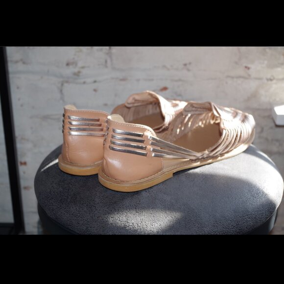 EUC ASOS Mileage Metallic Woven Flats - Picture 2 of 2